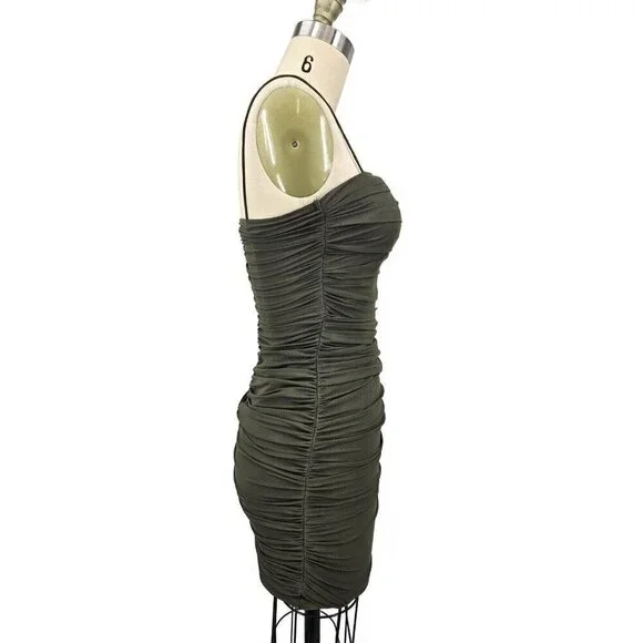 NWOT Princess Polly Tara Mini Dress Womens 0 Olive Green - Picture 3 of 8